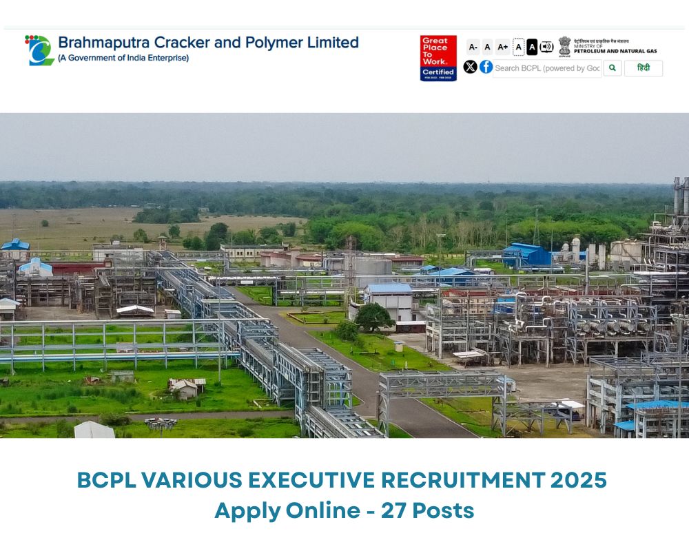 BCPL Various Executive Recruitment 2025 – Apply Online