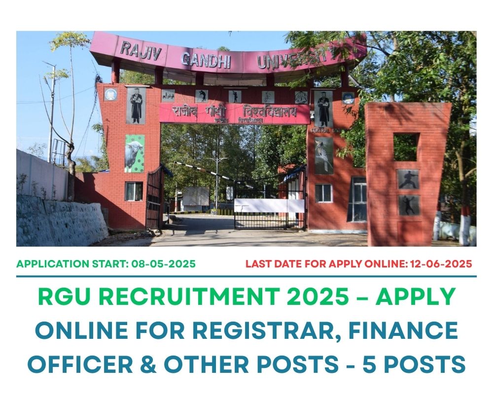 RGU Recruitment 2025 – Apply Online for Registrar, Finance Officer & Other Posts