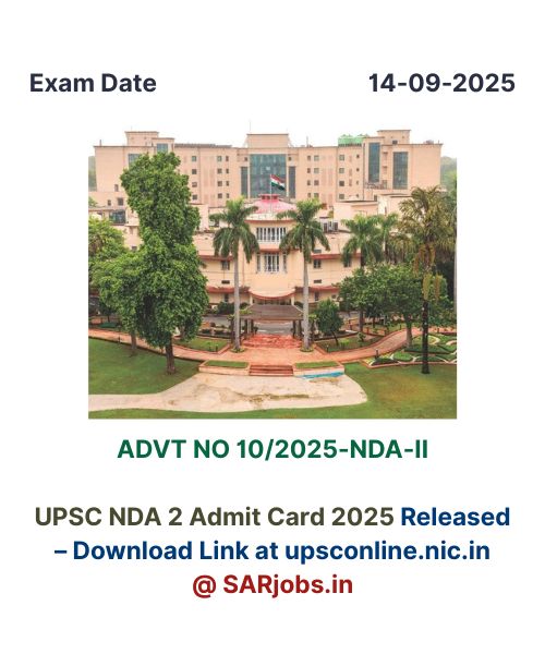 UPSC NDA 2 Admit Card 2025 Released for Download at upsconline.nic.in