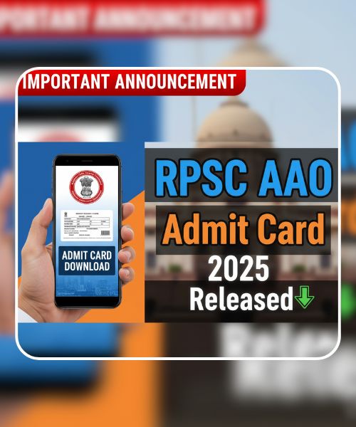 RPSC AAO Admit Card 2025 Released at rpsc.rajasthan.gov.in || SARjobs.in