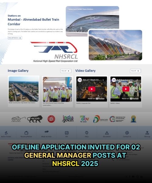 Offline Application Invited for 02 General Manager Posts at NHSRCL – 2025