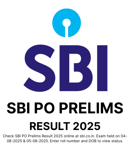 SBI PO Prelims Result 2025 – Check Online at sbi.co.in