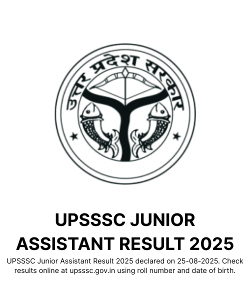UPSSSC Junior Assistant Result 2025 – Check Online at upsssc.gov.in