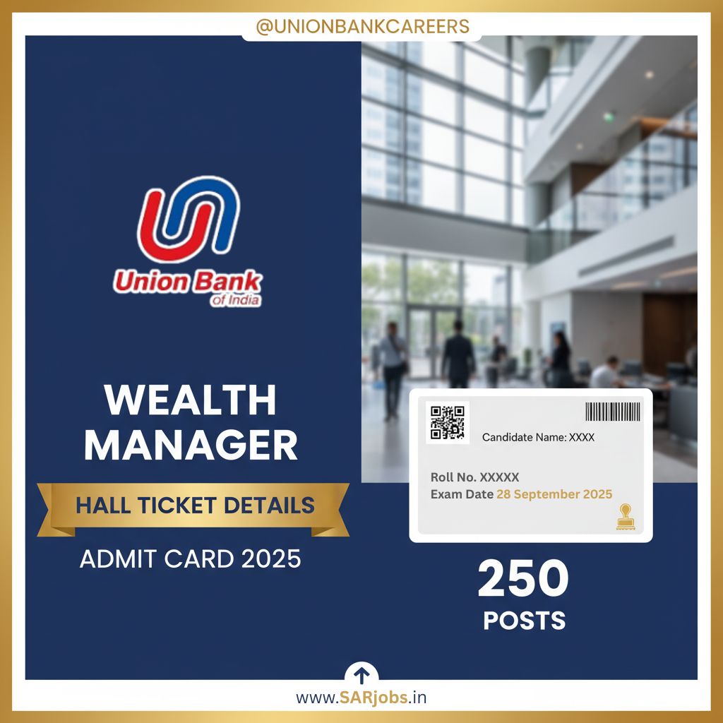Union Bank Wealth Manager Admit Card 2025 Released – Download Hall Ticket