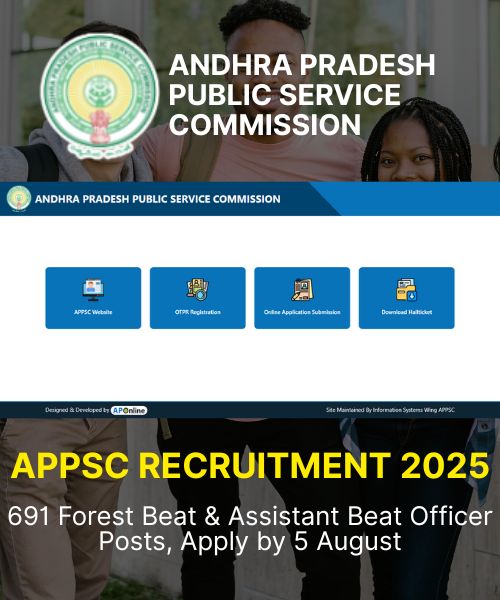 APPSC Recruitment 2025 – 691 Forest Beat & Assistant Beat Officer Posts, Apply by 5 August