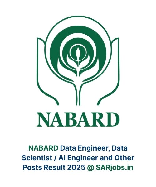 NABARD Data Engineer, Data Scientist & Other Posts Result 2025 Released