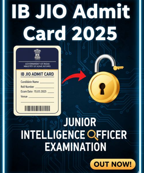 IB JIO Admit Card 2025 Released at mha.gov.in