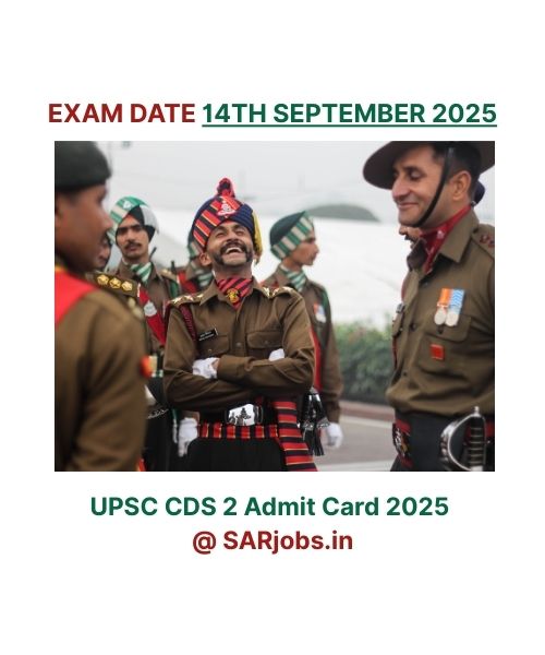 UPSC CDS 2 Admit Card 2025 Release Date Announced
