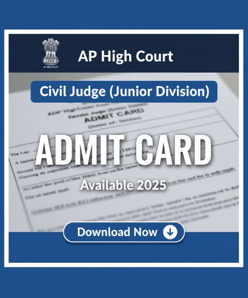 Andhra Pradesh High Court Civil Judge (Junior Division) Admit Card 2025