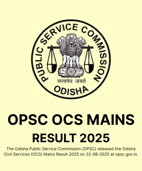 OPSC OCS Mains Result 2025 Declared